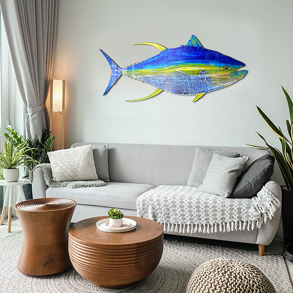 Tuna Fish Rub on Metal Wall Art - Profusion USA